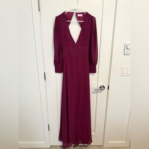 Pink Lily Open Back Maxi Dress - Purple - Size M.